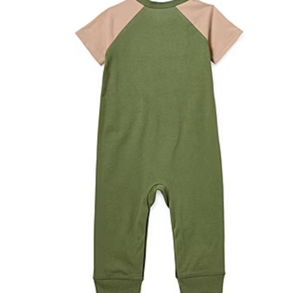 Green Dinosaur Baby Romper - Picture 2 of 3